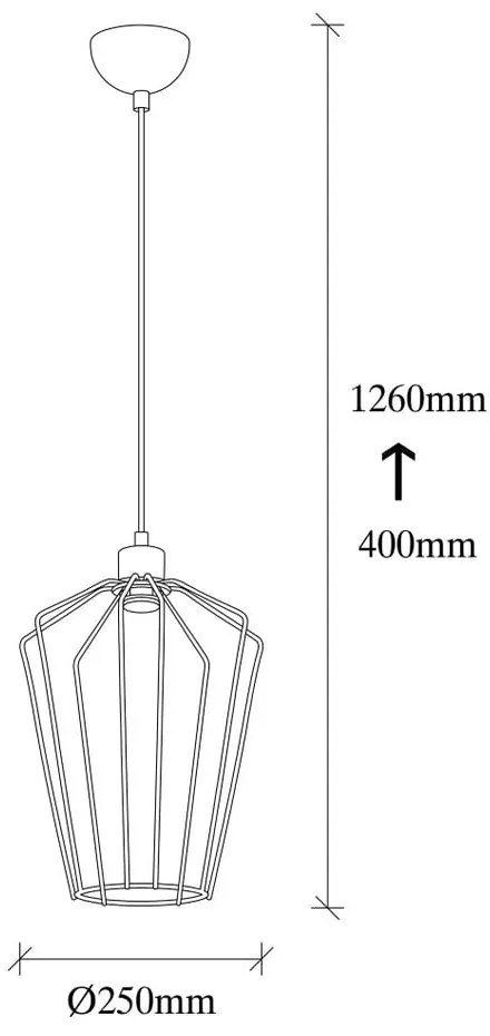 Lustră metalică Opviq lights Desponia, negru