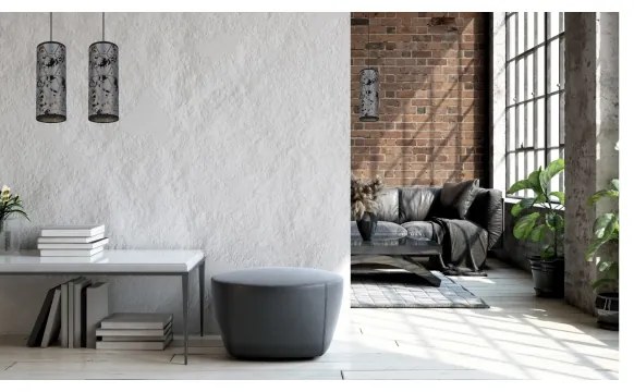 Lustră pe cablu AVALO 1xE27/60W/230V gri/negru