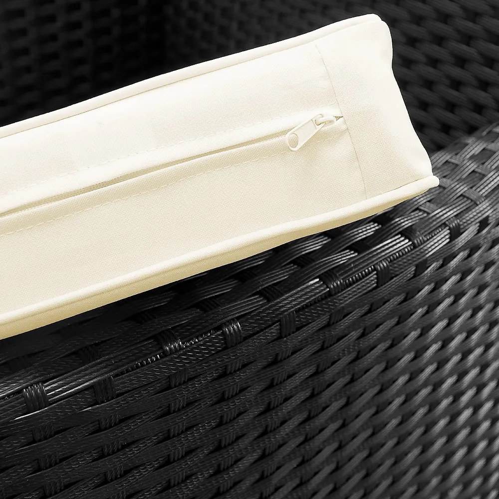 Deuba Set ratan de gradina Berlin 1+6 negru - WPC