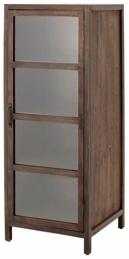 Vitrina maro, din lemn cu aspect clasic, Marl