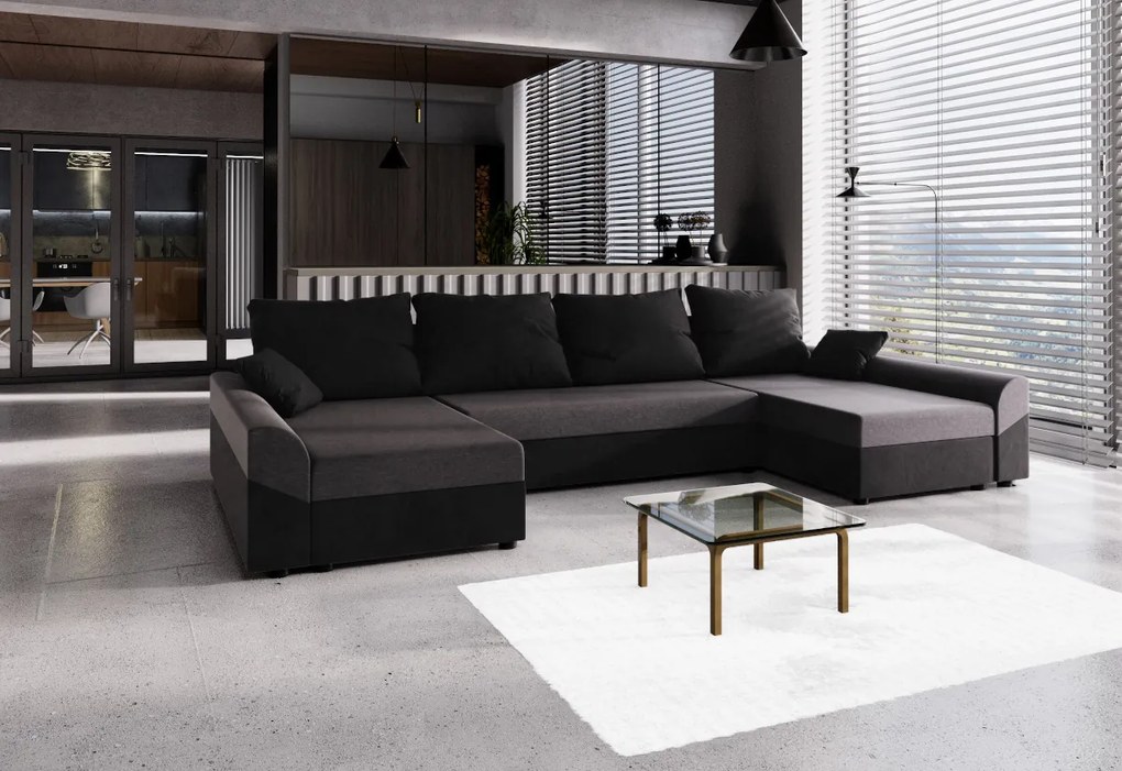 Supermobel Canapea extensibilă în formă de U DENVER N, 311x90x140, sawana 21/sawana 01