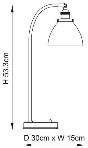 Endon 77859 - Lampă de masă HANSEN 1xE14/40W/230V, alamă