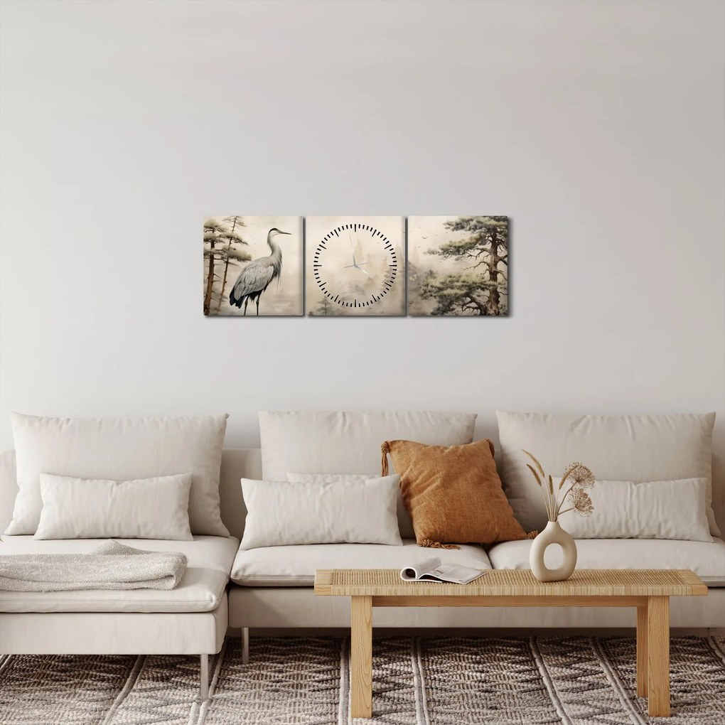 Tablou - Desen animat peisaj (cu ceas) (90x30 cm)