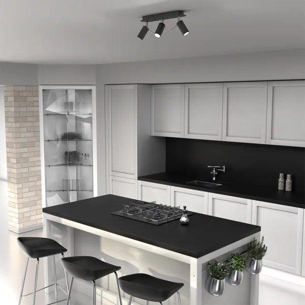 Spot PRESTON 3xGU10/40W/230V negru