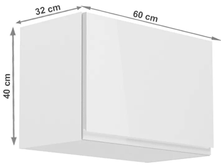 Zondo Dulap superior de bucătărie G60K Aurellia (alb + alb lucios). 1015732