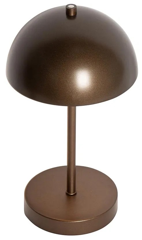 Lampă de masă de exterior bronz închis reîncărcabilă cu LED inclus, cu 3 trepte de intensitate luminoasă - Keira