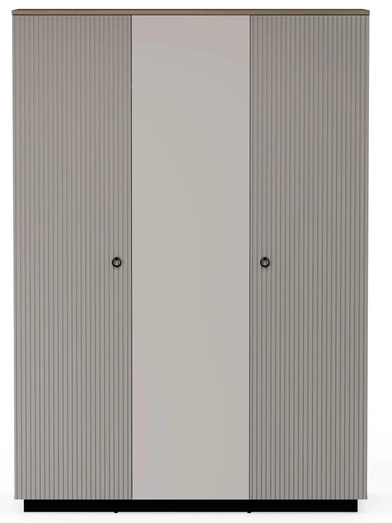 Dulap de haine Demandaron 2 (taupe + stejar silverjack) (cu oglindă). 1116802