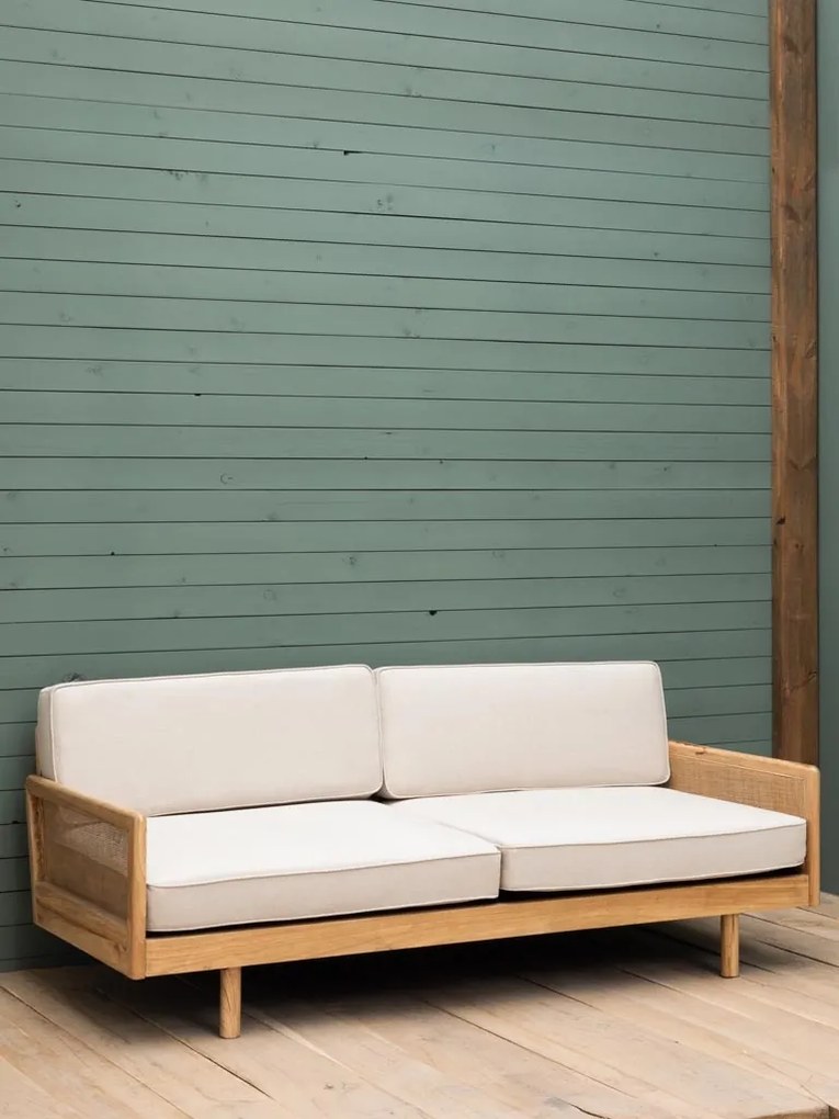 Canapea exterior, stofa si rattan, Shinkai