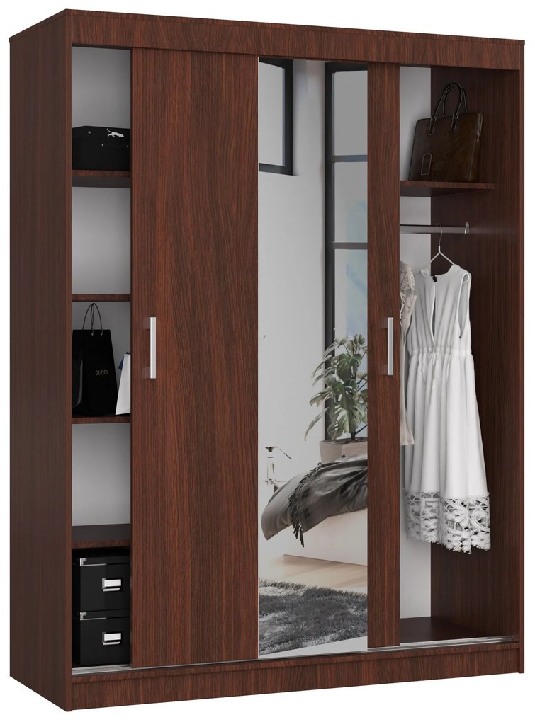Dulap de haine Clotilde (wenge) (cu oglindă). 1069411