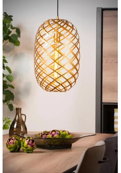 Lustră pe cablu WOLFRAM 1xE27/60W/230V alămie Lucide 21417/32/02