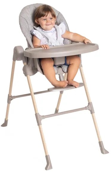 Scaun de masă pentru copii Chicco Polly Essential gri/maro