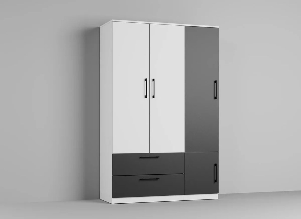 Set Dormitor alb cu gri - Mara - Configuratia 5