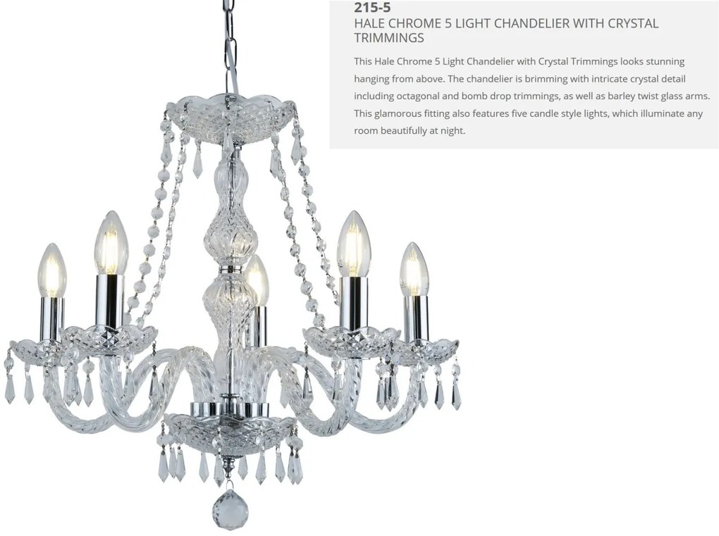 Candelabru elegant design clasic Hale 5L 215-5 SRT