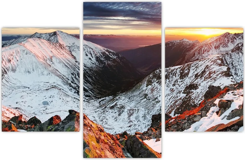 Tablou - Panoramă montană de iarnă (90x60 cm)