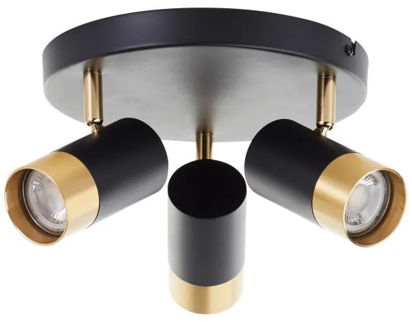 Brilliant - Spot LED VIGOLO 3xGU10/5W/230V negru/auriu