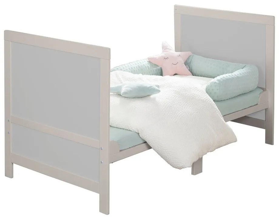 Pătuț gri cu înălțime reglabilă 70x140 cm Easy Sleep – Roba