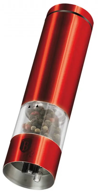 Rasnita electrica pentru sare si piper Burgundy Metallic Line Berlinger Haus BH 1907