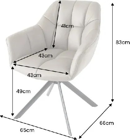 Set de 2 scaune pivotante PAPILLON piele taupe/ negru