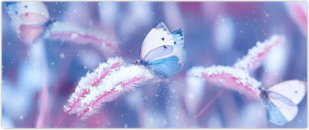Tablou - Fluturi iarna (120x50 cm)