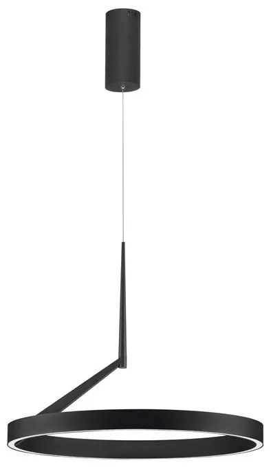 Lustra circulara aluminiu negru LED CCT ADALIZ 60cm