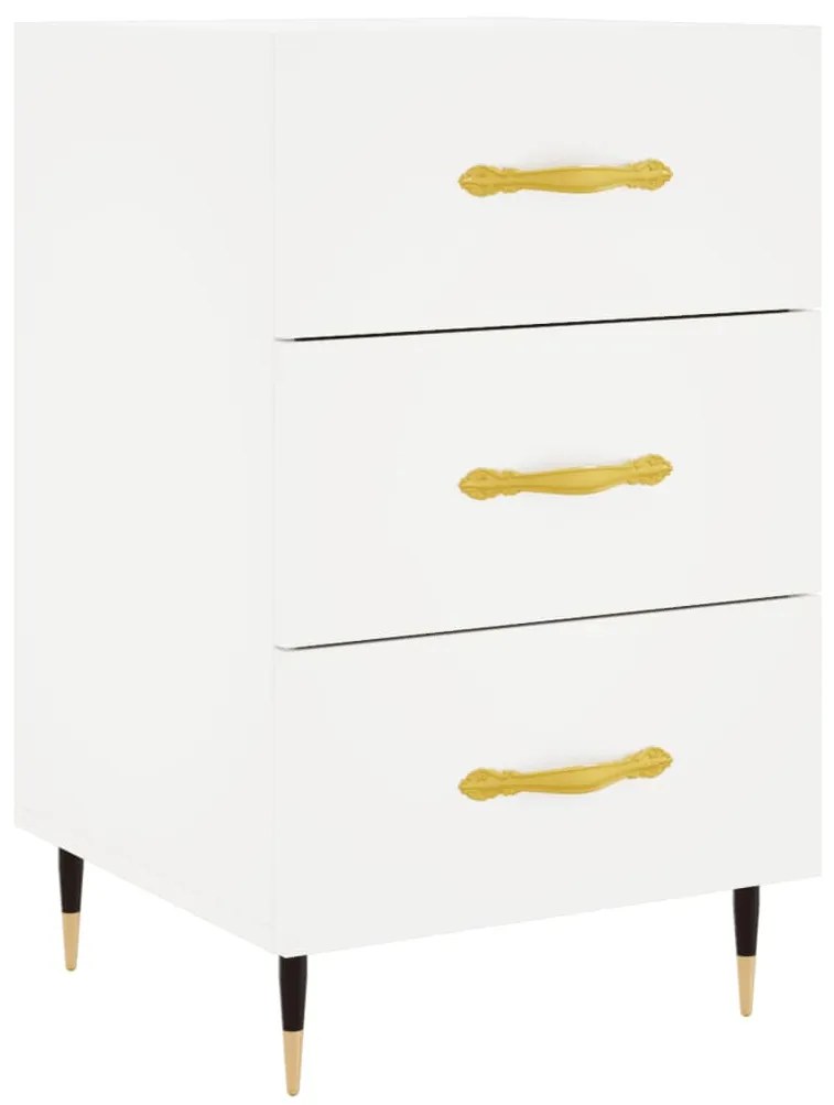 vidaXL Noptieră, alb, 40x40x66 cm, lemn compozit