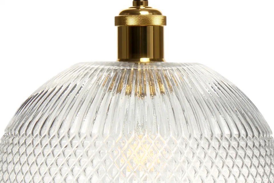 Lustra din sticla Neptun transparenta/gri, un bec