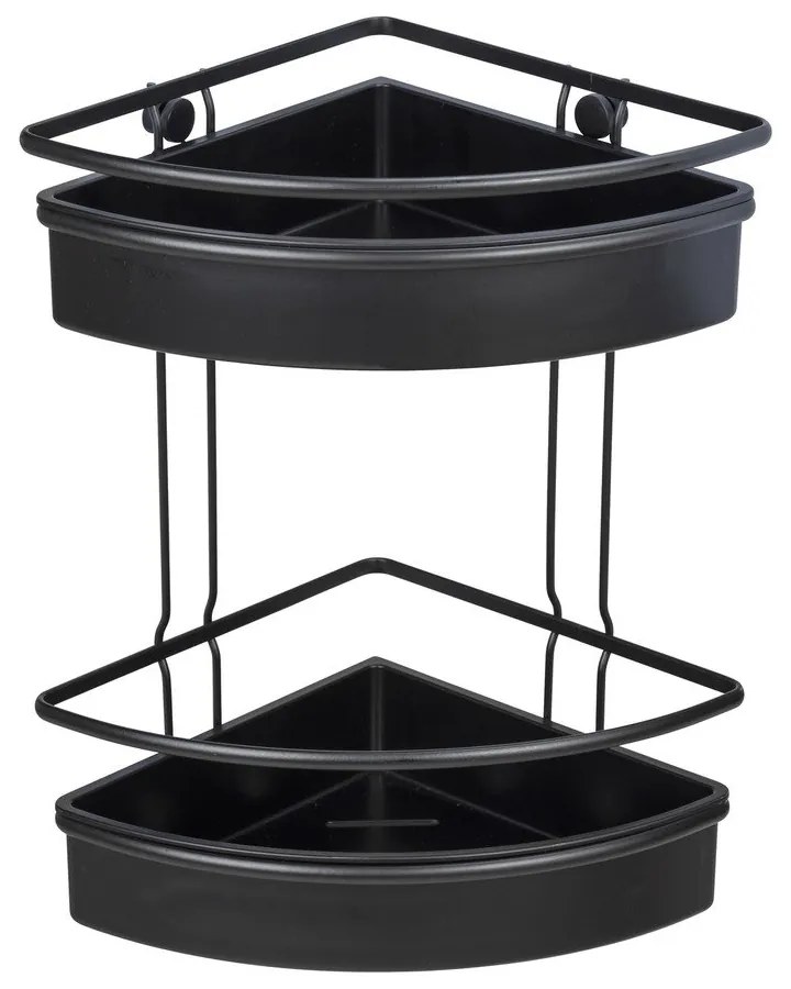 Raft de duș de colț Wenko Molinella, 30 x 22 cm, negru