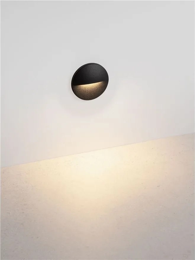 Spot aplicat perete exterior LED 2700K IP65 Toc negru