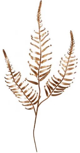 Ramură decorativă mare de ferigă, aurie, în. 70 cm