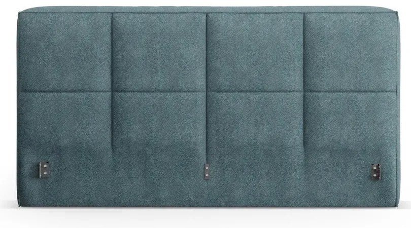 Tăblie de pat albastră tapițată 249x100 cm Darren – Micadoni