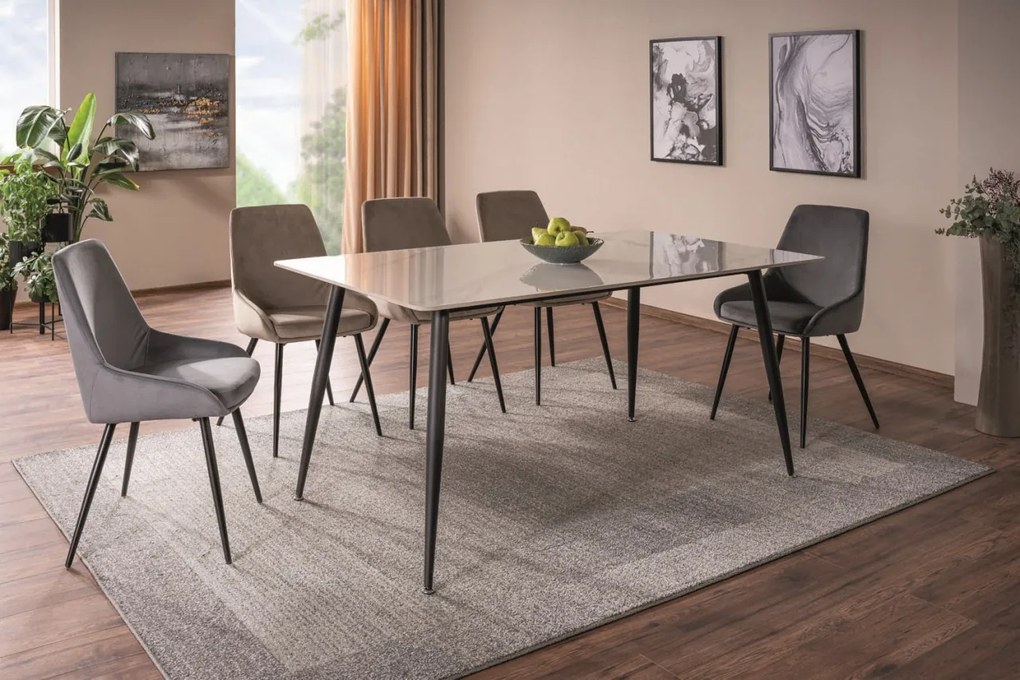 Masa Rion alb/negru L160xl90 cm