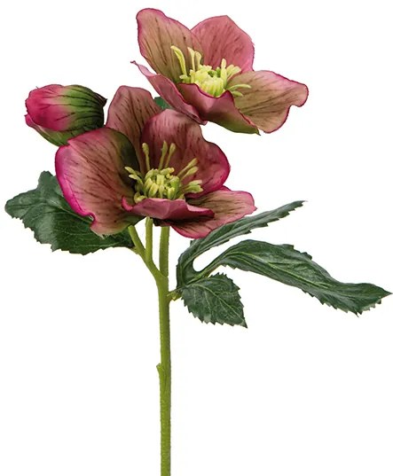 Floare CHRISTROSE, fibre sintetice, 33 cm