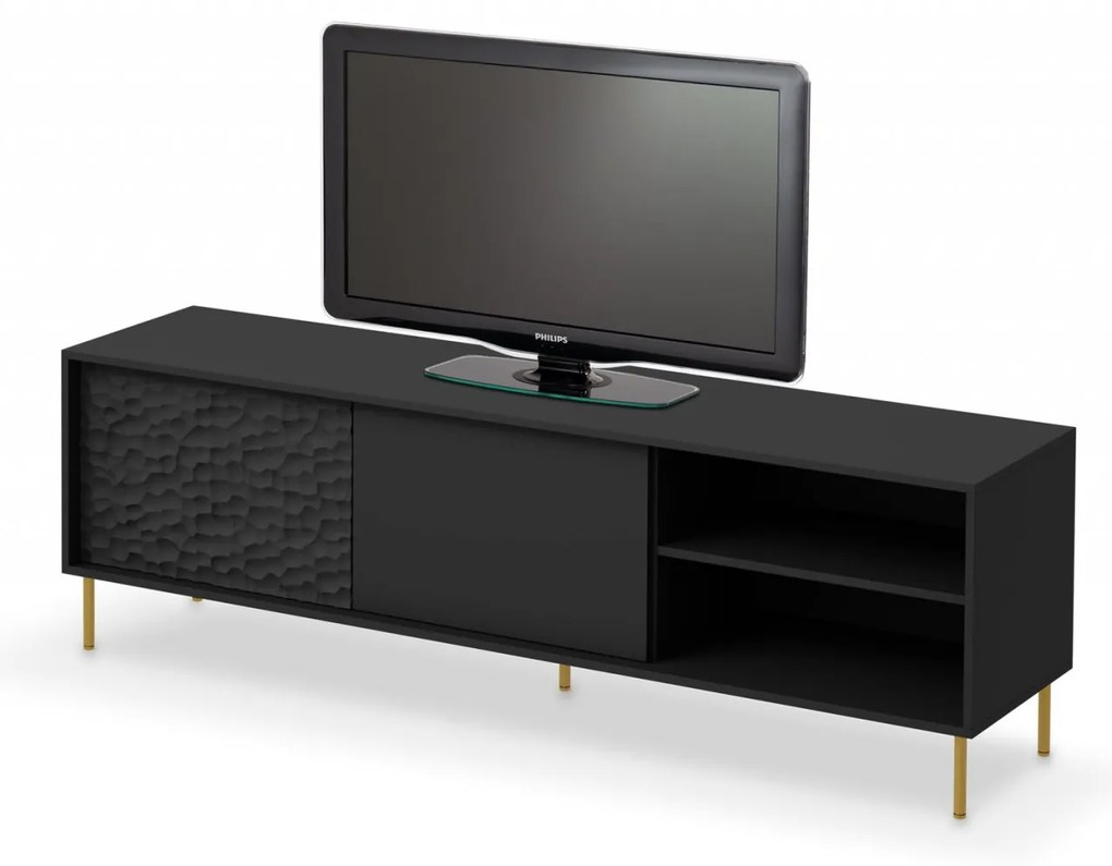 Comoda Bullet RTV-1 L180 cm negru/auriu