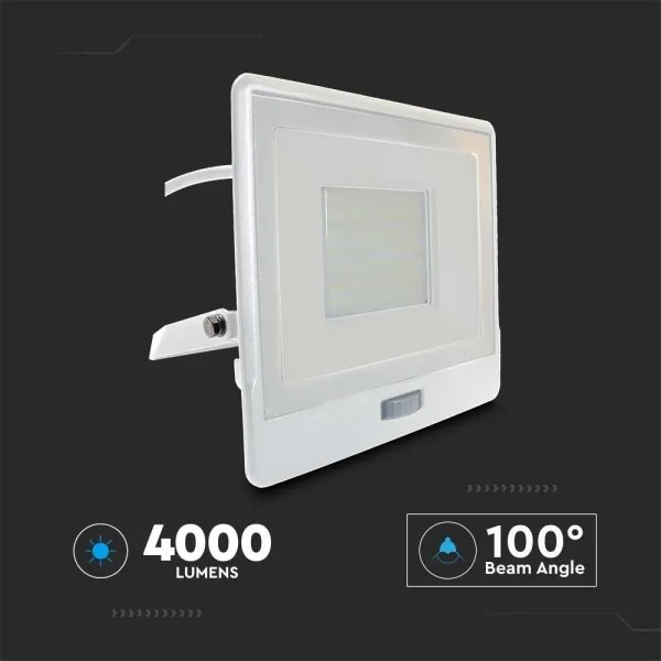 Proiector LED cu senzor LED/50W/230V 4000K IP65 alb