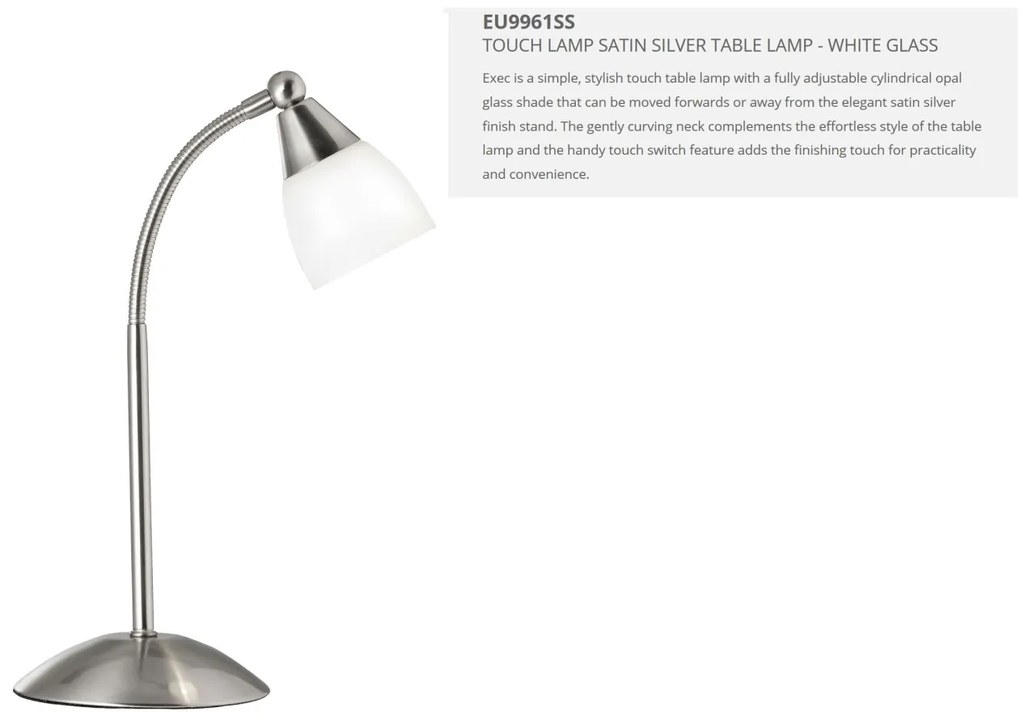 Lampa de masa reglabila cu design modern Touch EU9961SS SRT