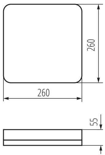 Plafonieră LED industrială Kanlux 37296 IPER LED/26W/230V IK10 IP65 alb pătrat