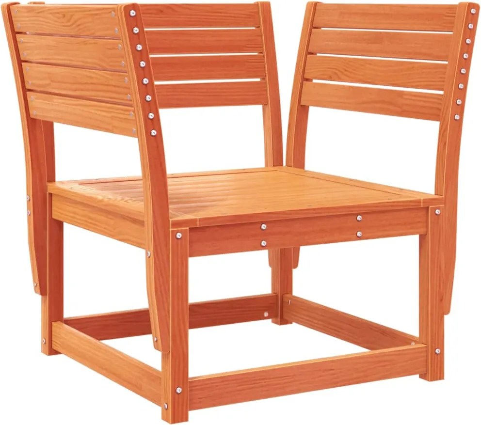 vidaXL Scaun de grădină, maro ceruit, lemn masiv de pin