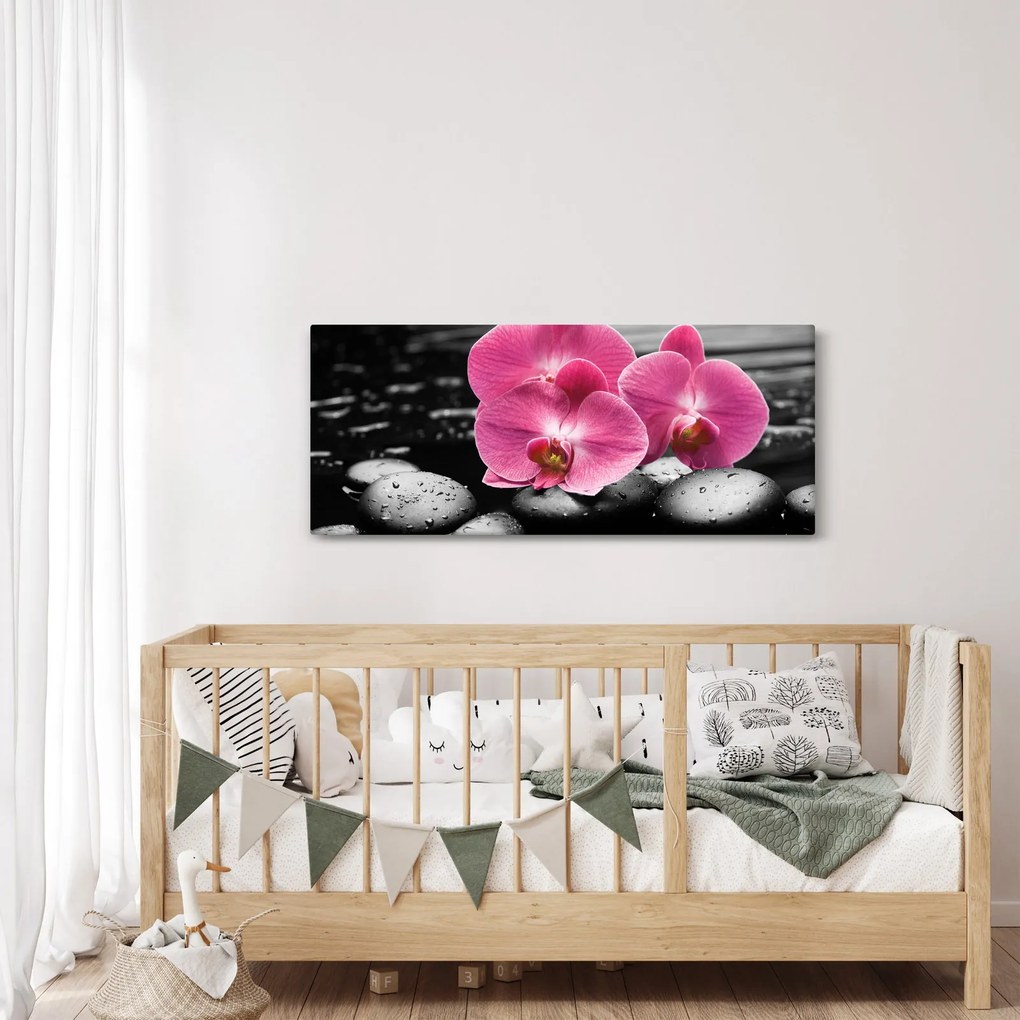 Tablou - Orhidee roz (120x50 cm)