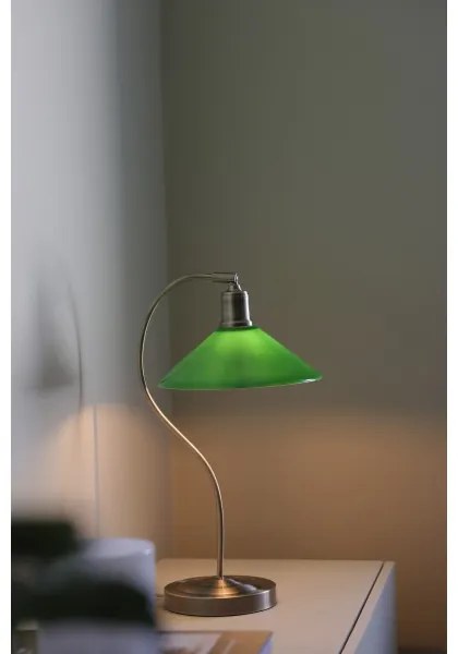 Lampă de masă Markslöjd 108864 VELA 1xE27/40W/230V alamă/verde
