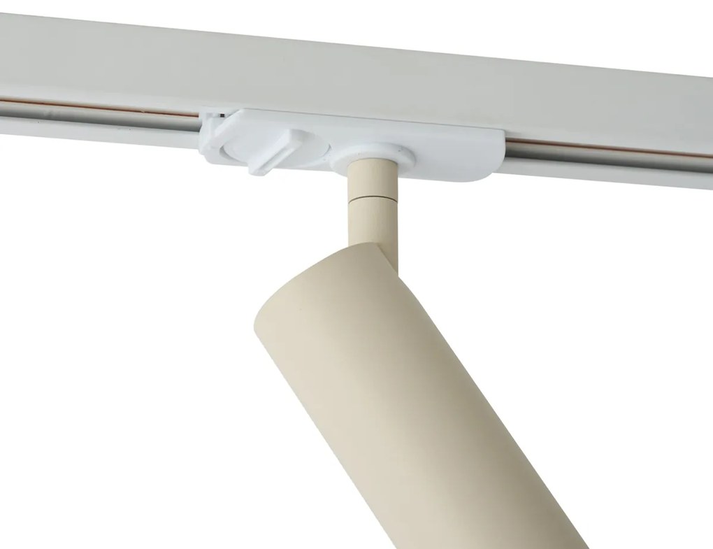 Spot modern bej cu adaptor alb pentru sistem de șină monofazat GU10 35mm - Iconic Jeana Luxe