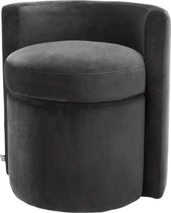 Fotoliu design LUX Arcadia, catifea gri inchis 113161 HZ