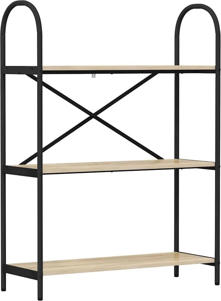 vidaXL Raft pentru cărți Stejar Sonoma 80 x 30 x 109 cm Lemn compozit