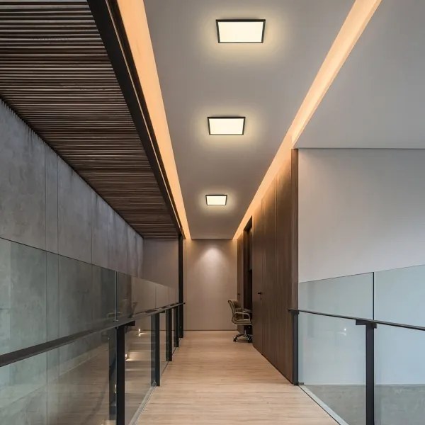 Plafonieră LED dimabilă Brilagi SLIMFRAME LED/25W/230V 30x30 cm negru + telecomandă