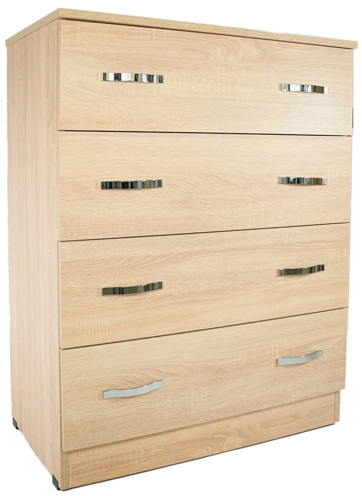 Comoda 4 sertare Sonoma, 80x50x105 cm