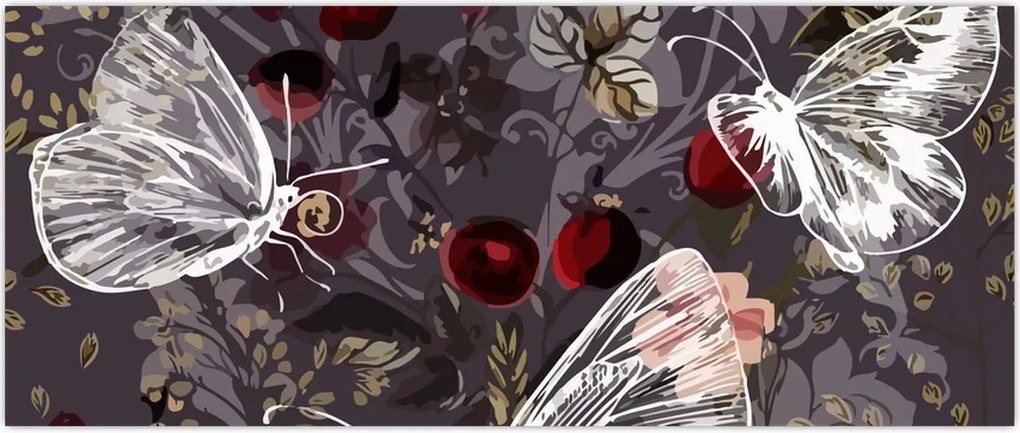 Tablou - Fluture (120x50 cm)