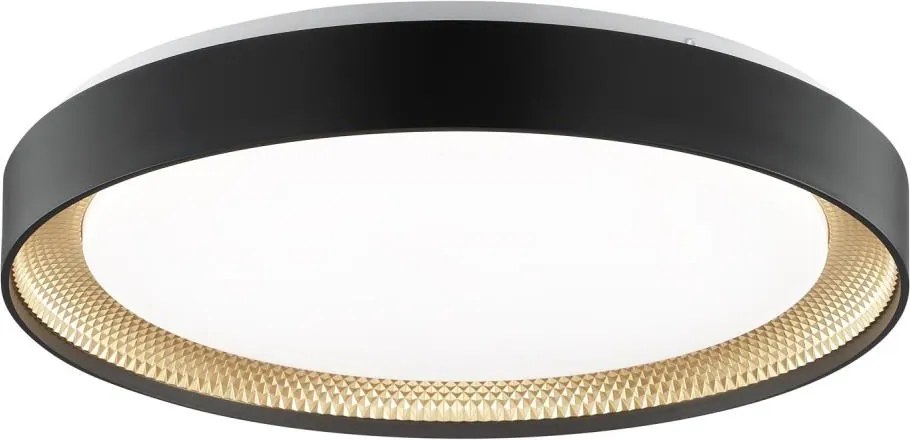 Brilliant - Plafonieră LED dimabilă WALDO LED/36W/230V, negru/auriu + telecomandă