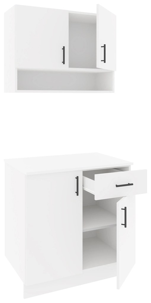 Set Bucatarie Berna, Alb, L 80 cm
