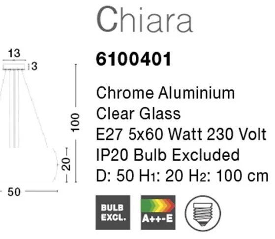 Lustra design modern Ø50cm Chiara NVL-6100401