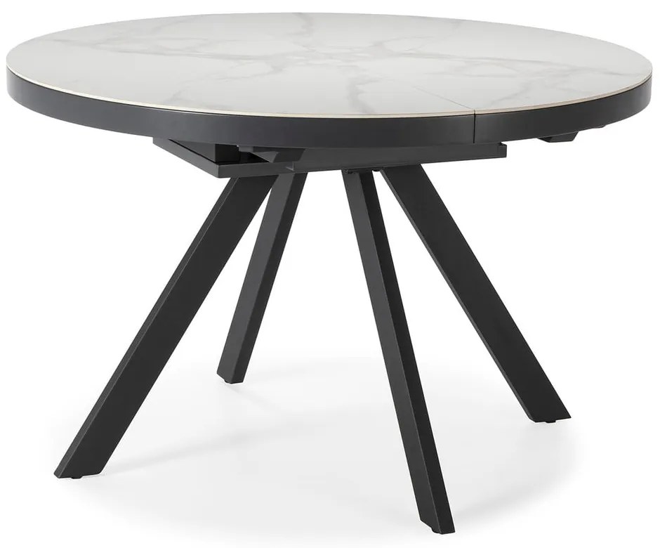 Masă de dining rotundă extensibilă cu blat ceramic cu blat suplimentar ø 120 cm Bela – Marckeric