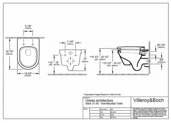 Set vas WC suspendat Villeroy & Boch, Architectura, rotund, direct flush, cu capac soft close, alb alpin